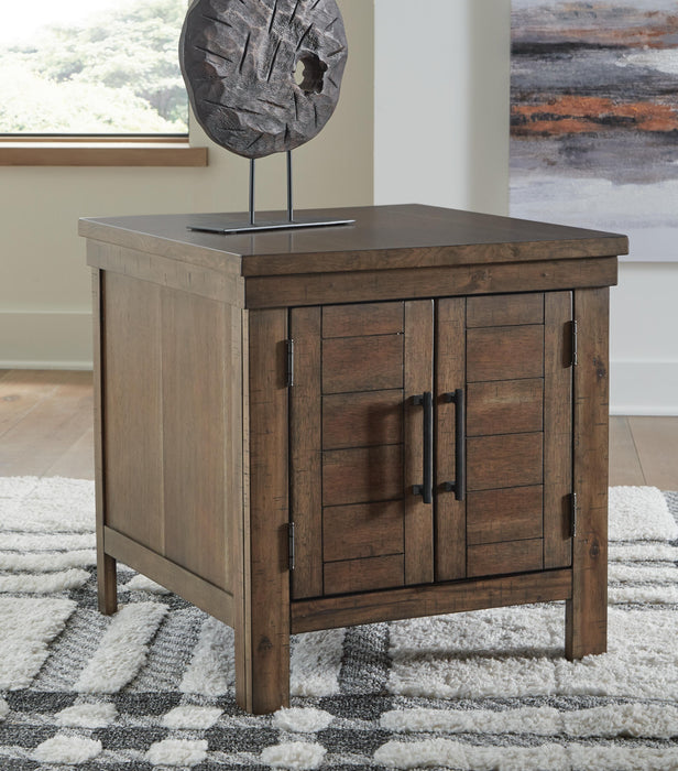 Moriville Grayish Brown Rectangular End Table