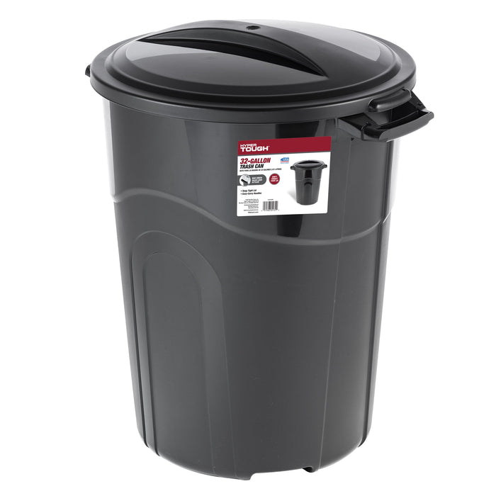 Hyper Tough 32 Gallon Heavy Duty Injection Molded Trash Can with Click Lock Lid - new