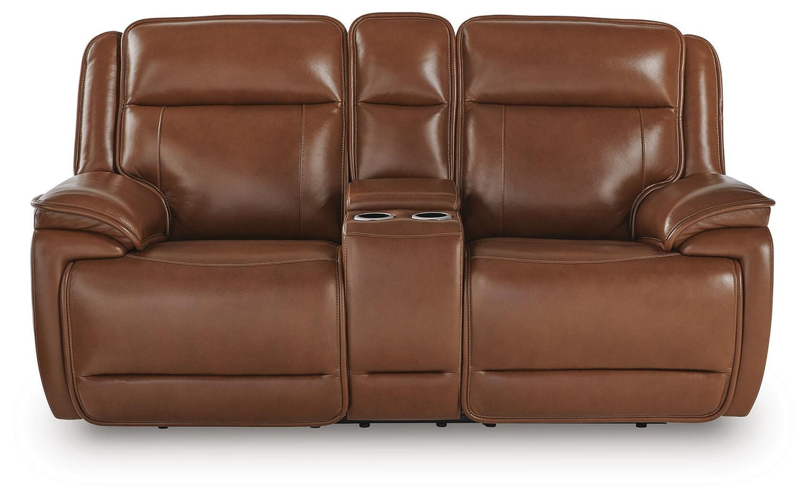 Healy Pier Chocolate PWR REC Loveseat/CON/ADJ HDRST