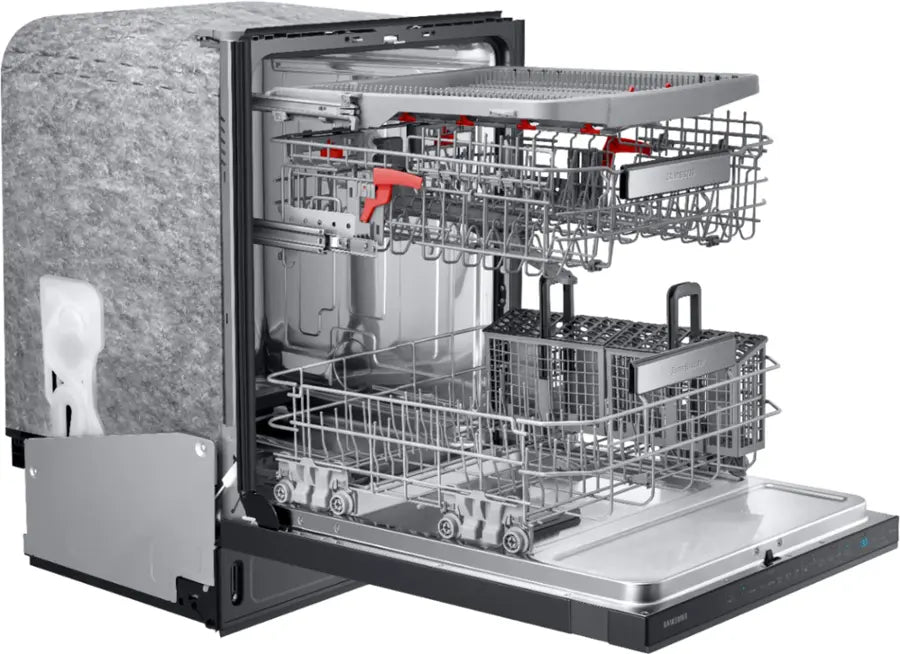 Samsung - 24" AutoRelease Dry Smart Built-In Stainless Steel Tub Dishwasher with 3rd Rack, Linear Wash, 39dBA - Black stainless steel - open_box