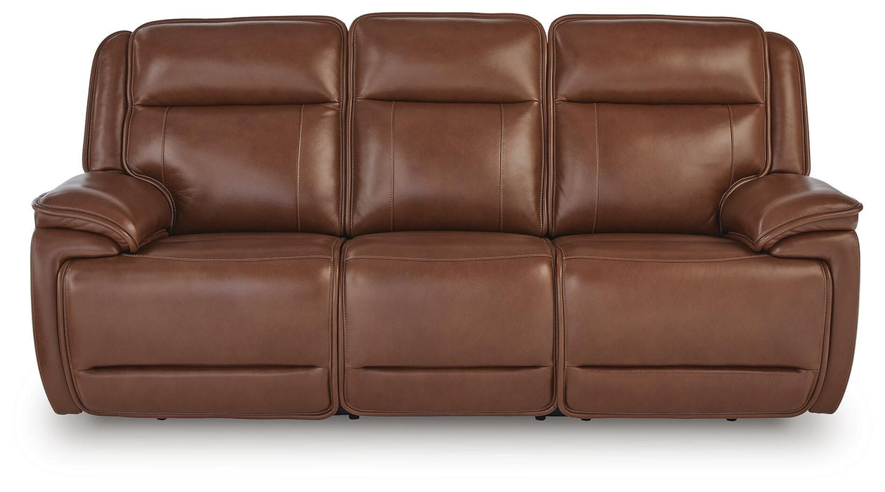 Healy Pier Chocolate PWR REC Sofa with ADJ Headrest