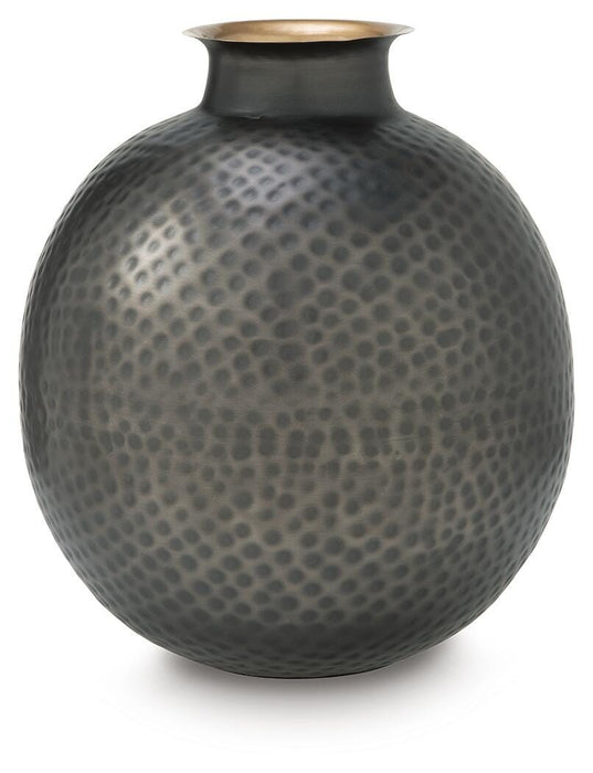 Woody Pewter/Gold Finish Vase