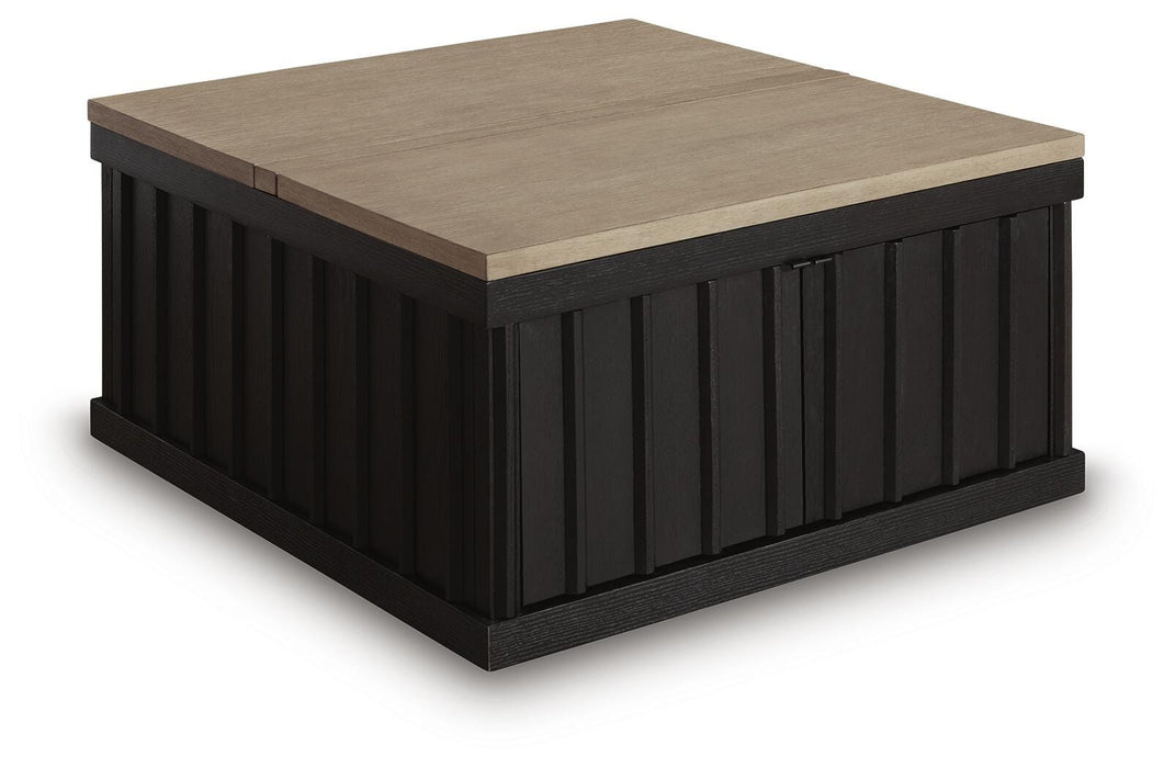 Rylandyn Black/Light Brown Lift Top Cocktail Table