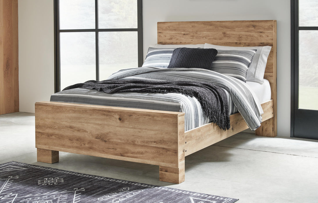 Hyanna Tan Brown Hyanna Full Panel Bed