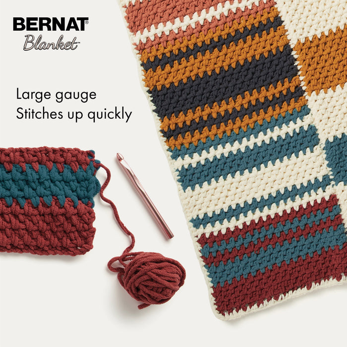 Bernat® Blanket™ #6 Super Bulky Polyester Yarn, Crimson 10.5oz/300g, 220 Yards - new
