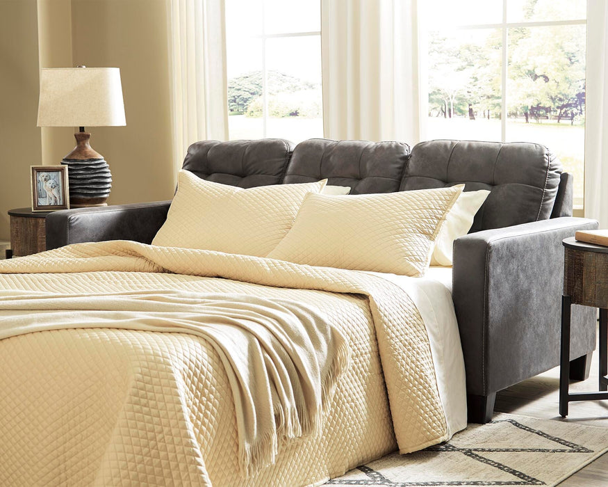 Venaldi Gunmetal Sofa Chaise Queen Sleeper