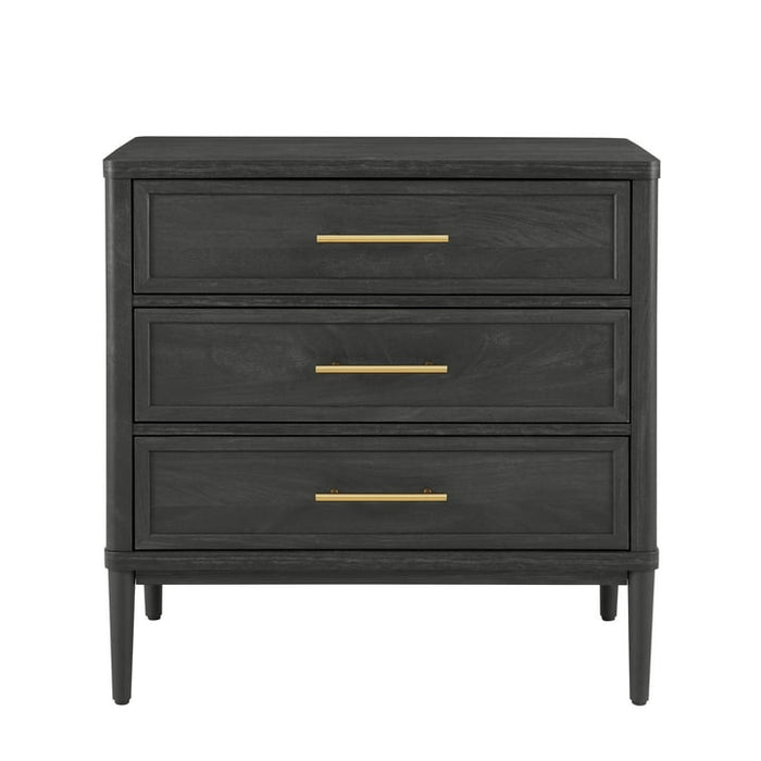 Better Homes & Gardens Oaklee 3 Drawer Nightstand with USB, Charcoal - display_model