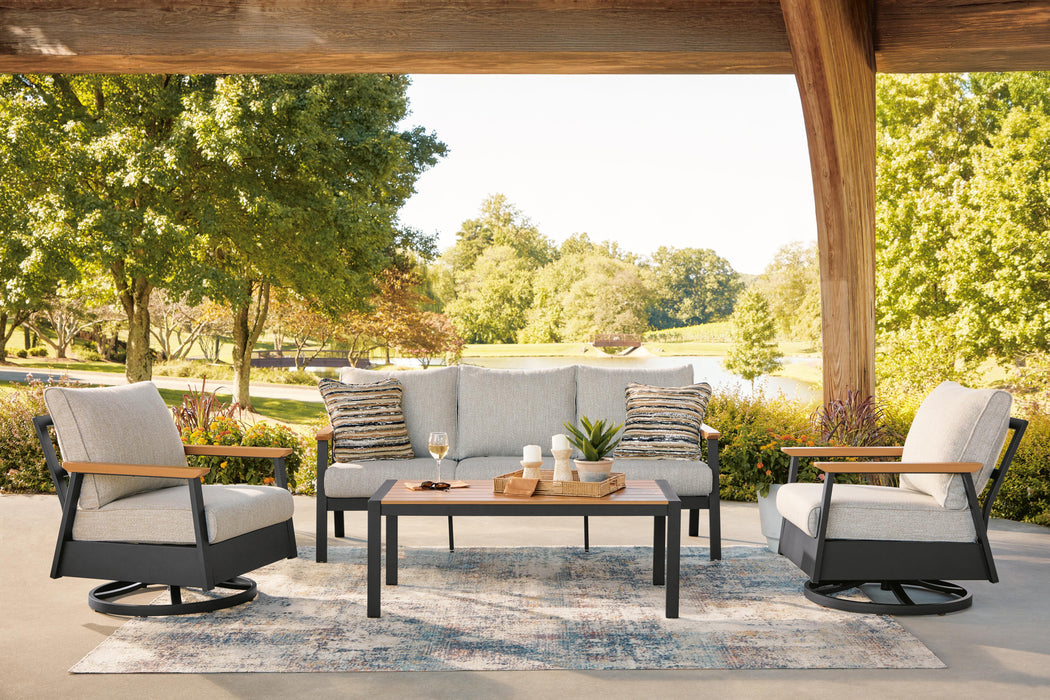 Carlsbad Beach Dark Brown Sofa/Chairs/Table Set (4/CN)