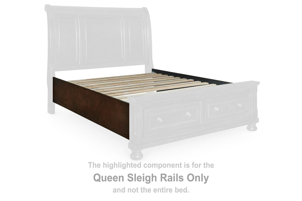 Porter Rustic Brown Queen Rails with Roll Slats