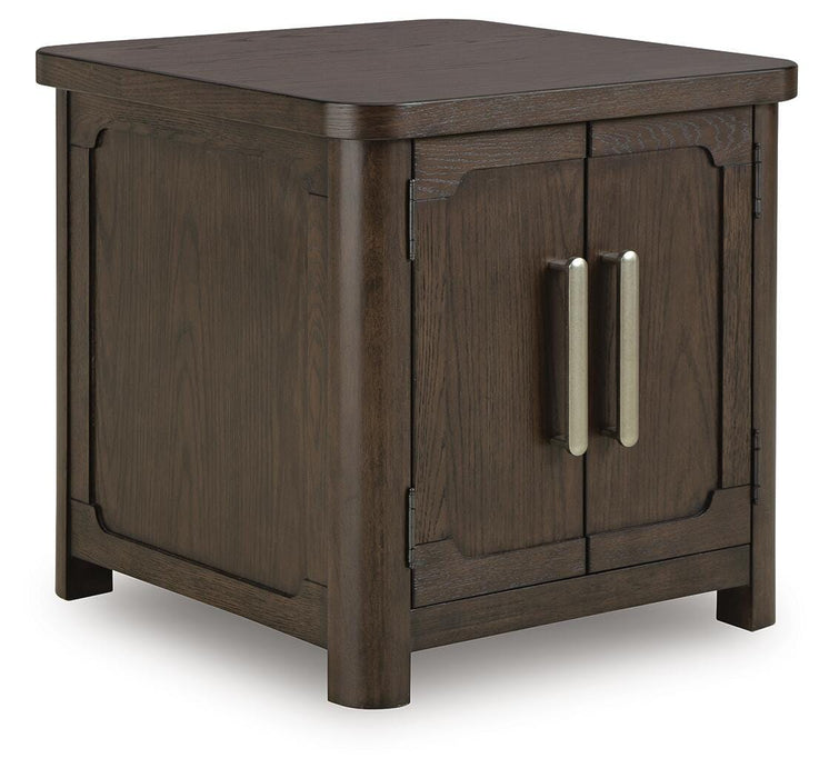 Breckington Dark Brown Rectangular End Table