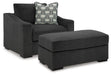 Wryenlynn Onyx Wryenlynn Chair and Ottoman