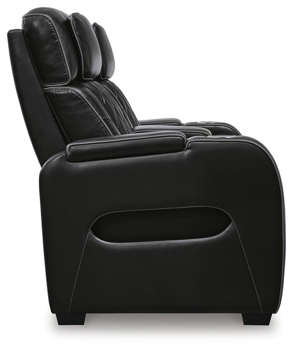 Boyington Black Boyington Power Reclining Loveseat with Console