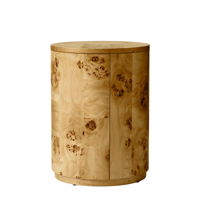 Better Homes & Gardens Burlwood Round End Table, Light Burl Wood Veneer - new