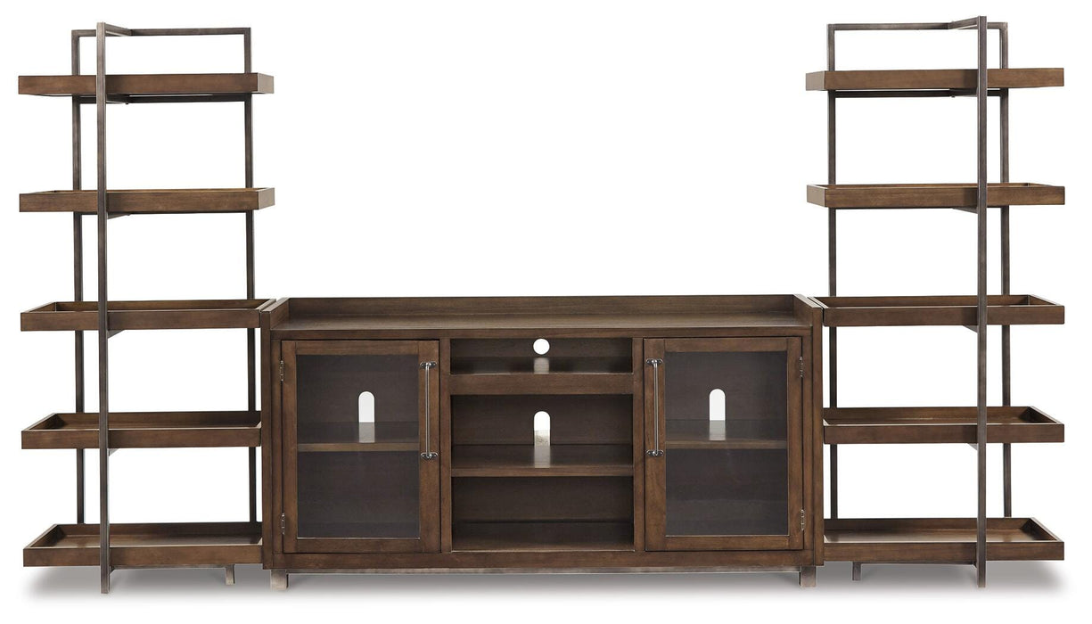 Starmore Brown/Gunmetal Starmore 3-Piece Entertainment Center