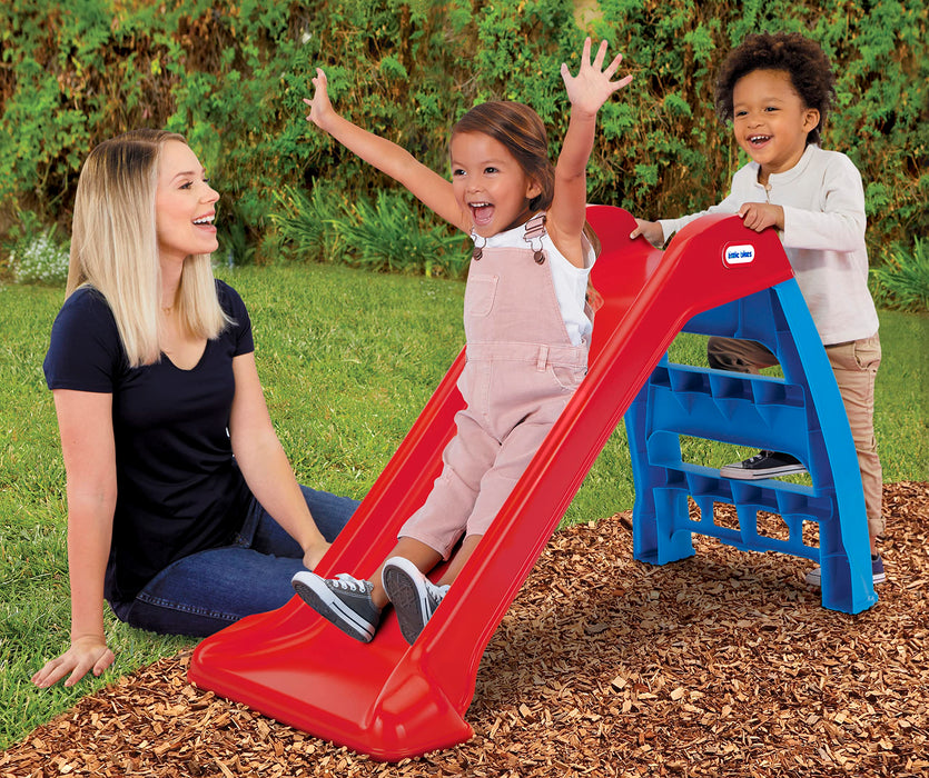 Little Tikes First Slip And Slide, Easy Set Up Playset for Indoor Outdoor Backyard, Easy to Store, Safe Toy for Toddler,Kids (Red/Blue), 39.00''L x 18.00''W x 23.00''H - open_box
