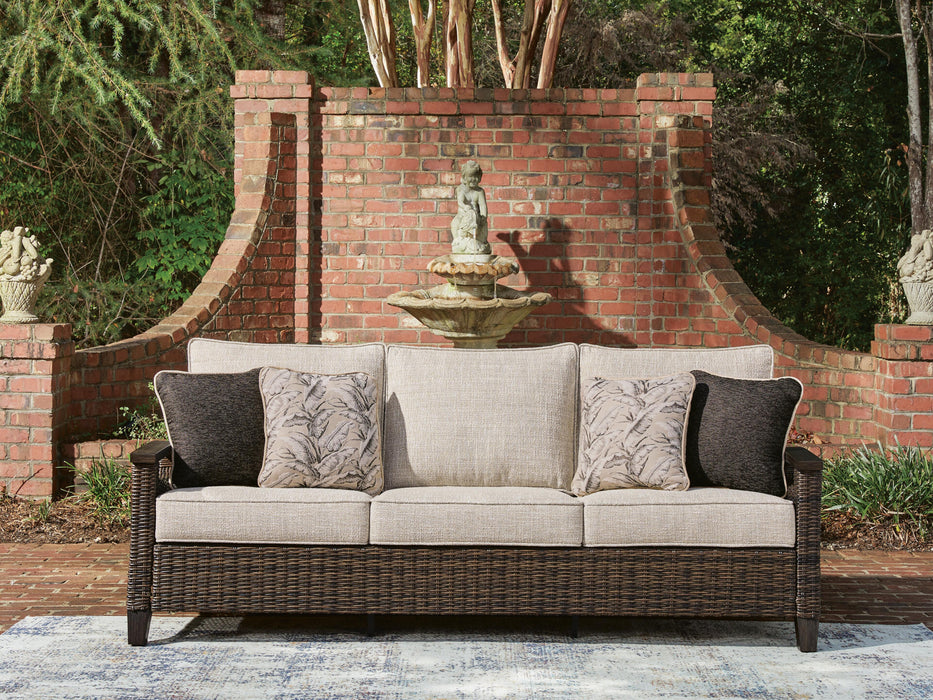 Drakes Beach Dark Brown Sofa with Cushion
