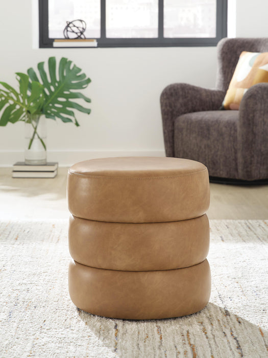 Ummi Caramel Swivel Accent Ottoman