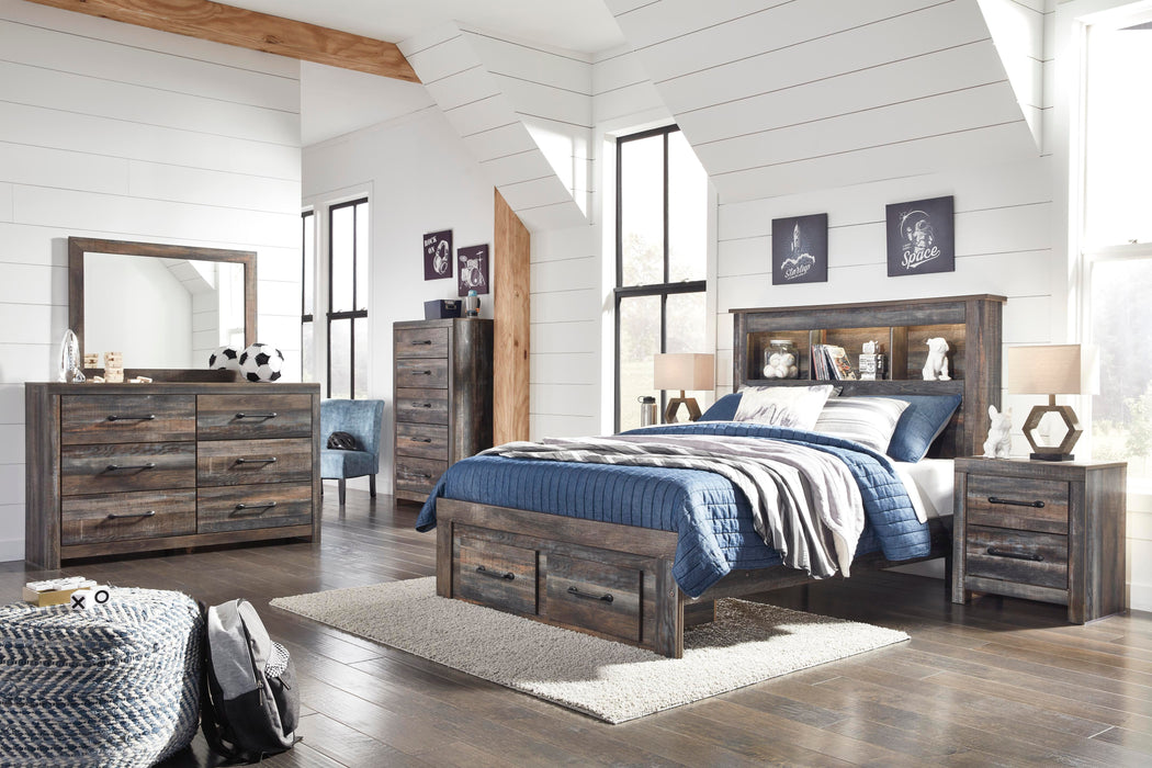 Drystan Multi Drystan Full Bookcase Bed with 2 Storage Drawers