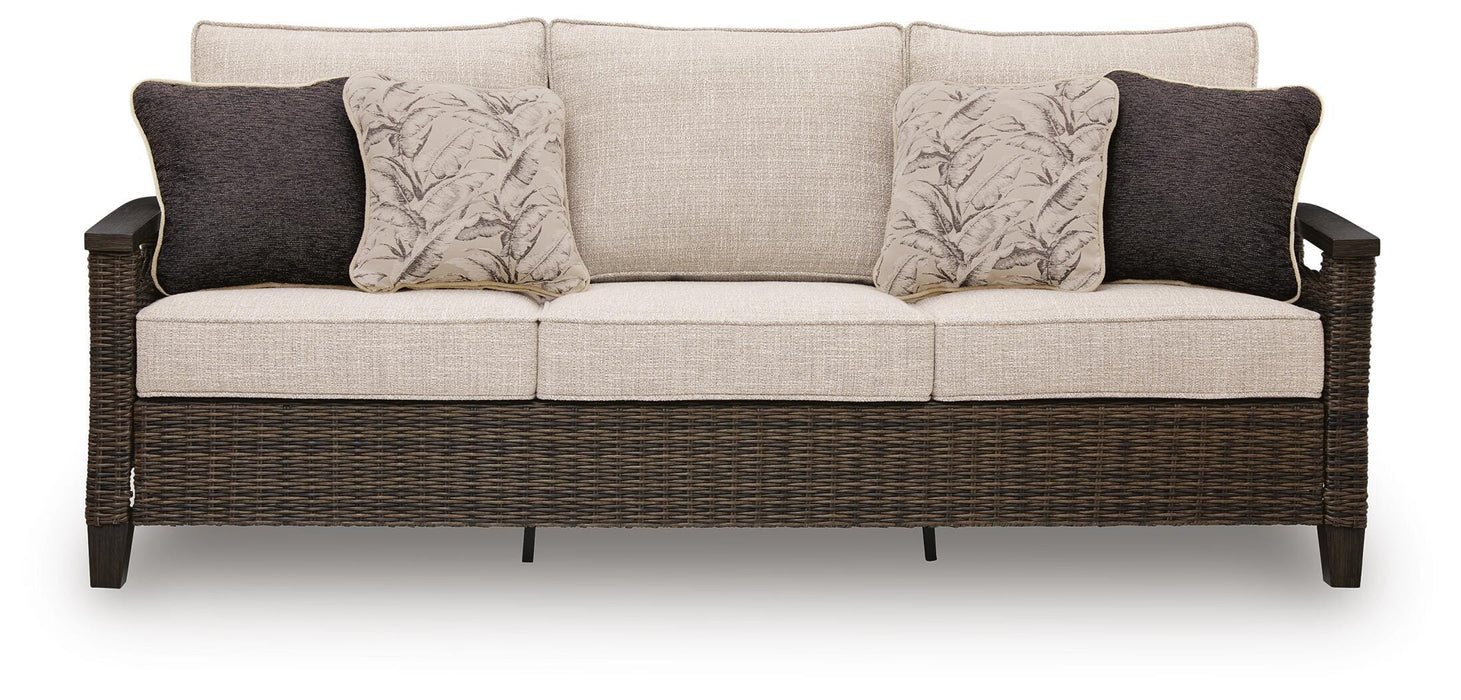 Drakes Beach Dark Brown Sofa with Cushion