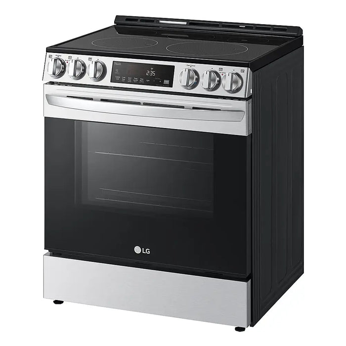 LG - 6.3 Cu. Ft. Smart Slide-In Electric True Convection Range with EasyClean and AirFry - Stainless Steel - display_model