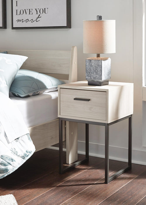 Socalle Light Natural One Drawer Night Stand