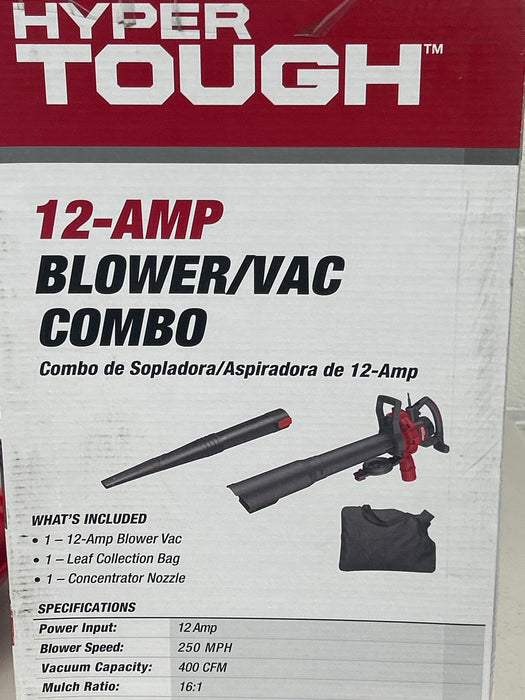 Hyper Tough 12 Amp Electric Leaf Blower and Vacuum Combo HT21-401-002-05 [New] - new