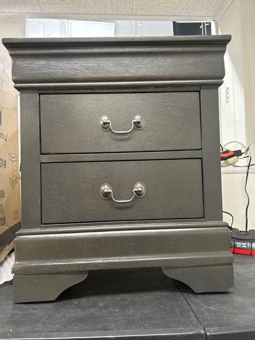 Traditional 2-Drawer Nightstand with Metal Handles, Fully Assembled, 21" L x 15" W x 24" H -