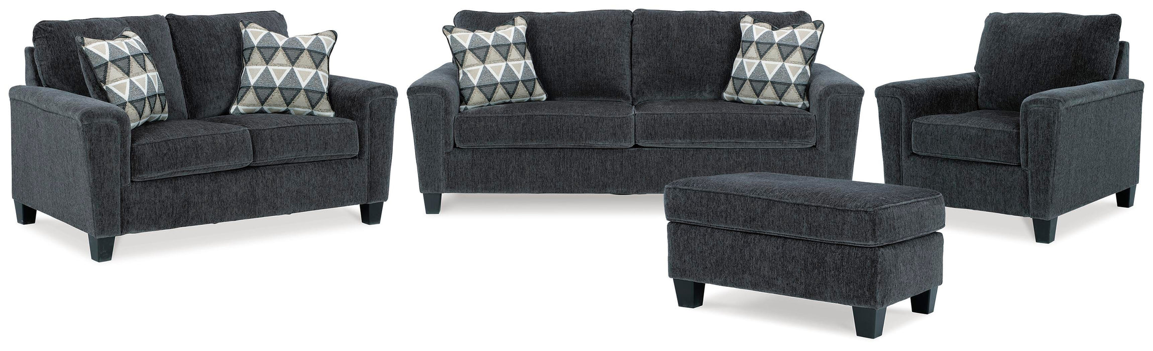Abinger Smoke Abinger Sofa, Loveseat, Chair and Ottoman