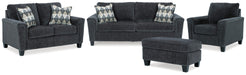 Abinger Smoke Abinger Sofa, Loveseat, Chair and Ottoman