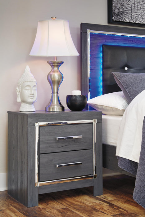 Lodanna Gray Two Drawer Night Stand