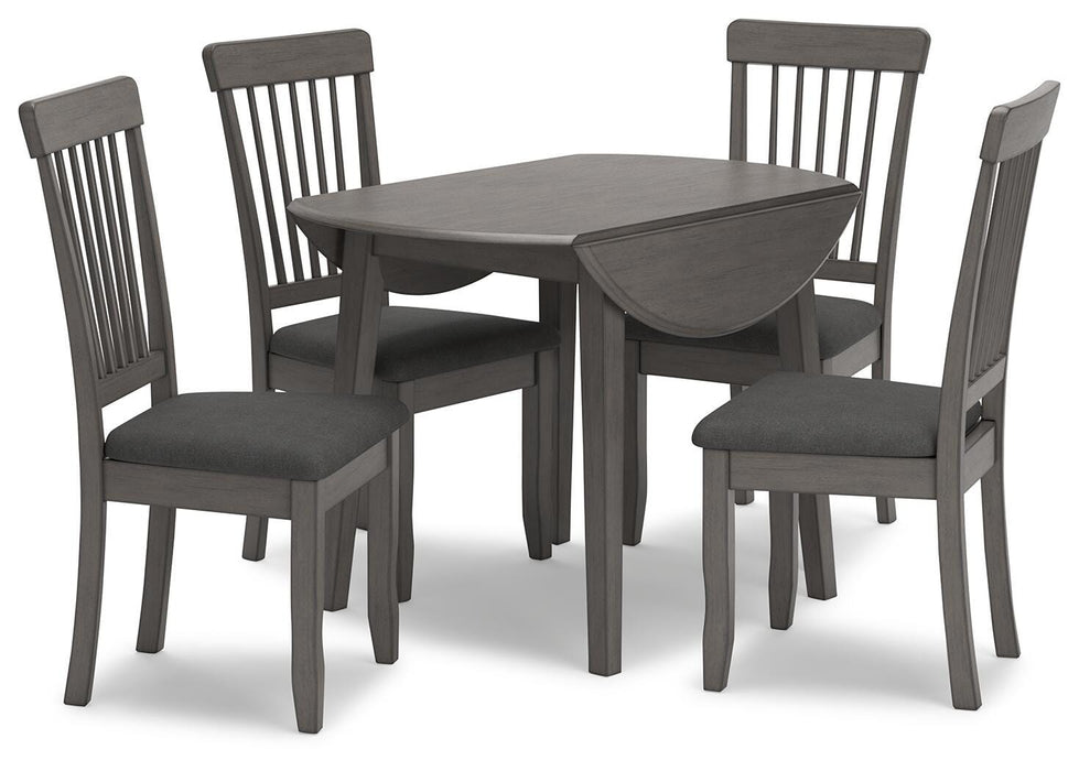 Shullden Gray Shullden Dining Table and 4 Chairs