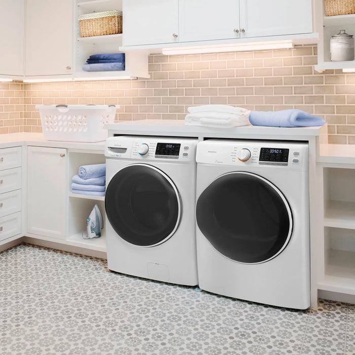 Insignia™ - 8.0 Cu. Ft. Gas Dryer with Steam, Sensor Dry, and ENERGY STAR Certification - White - display_model