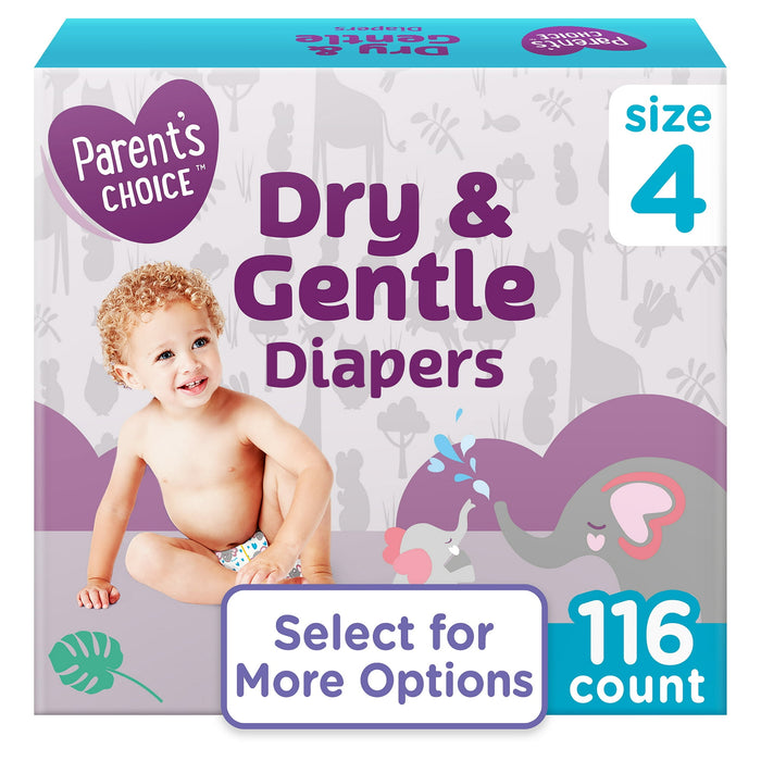 Parent's Choice Dry & Gentle Diapers (Choose Your Size & Count) - new