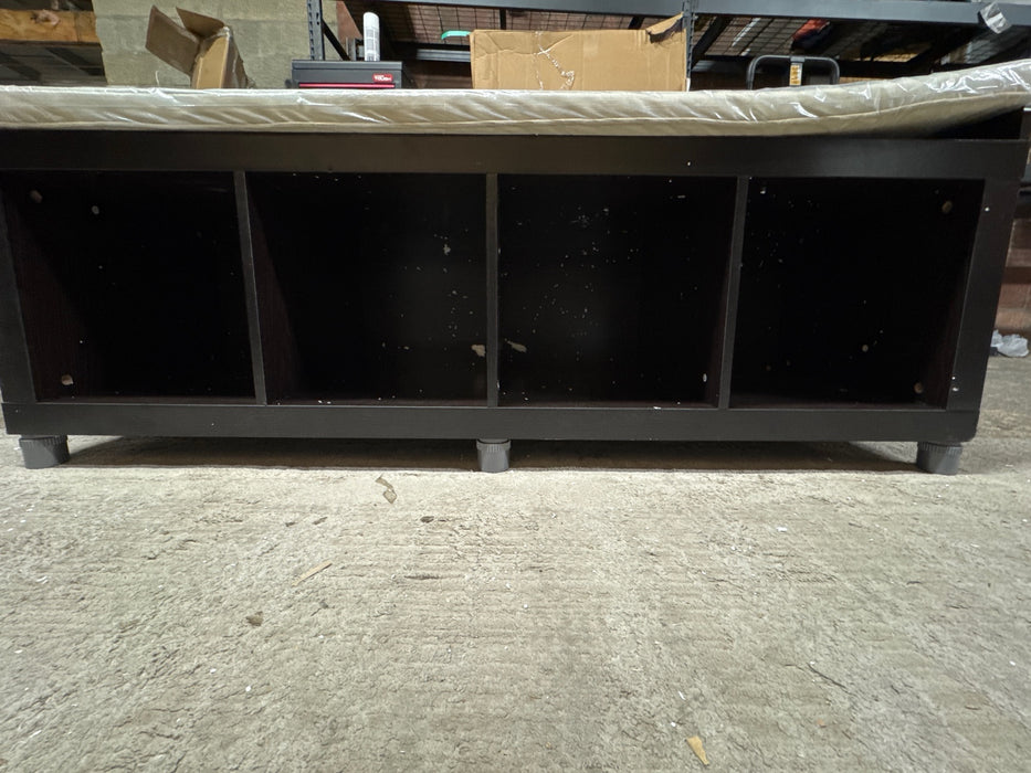 Better Homes & Gardens 4-Cube Shoe Storage 58.39 Bench, Espresso - open_box