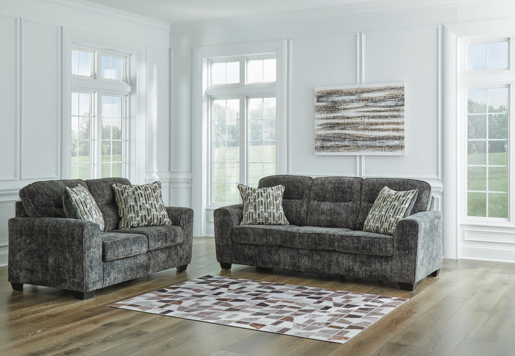 Lonoke Gunmetal Lonoke Sofa and Loveseat