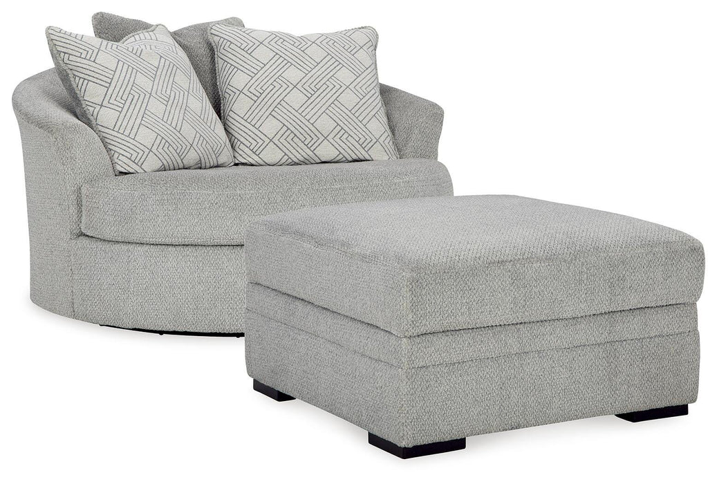 Casselbury Cement Casselbury Chair and Ottoman