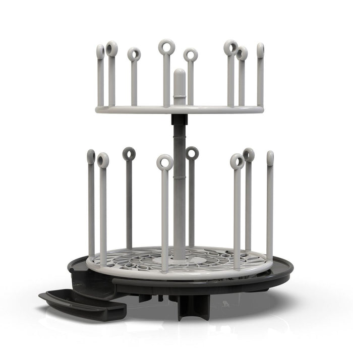 The First Years Plastic Spin Stack Bottle Drying Rack Black - new