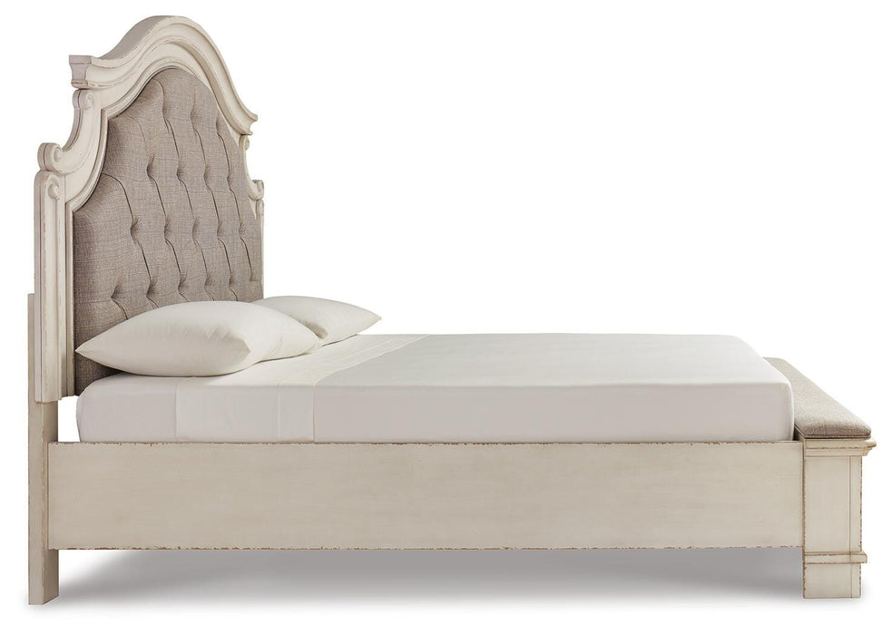 Realyn Two-tone Realyn King Upholstered Storage Bed - Brand New