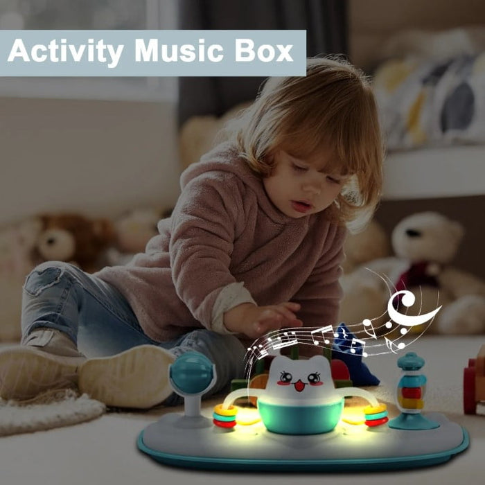 LHUAI 6-in-1 Baby Walker With Wheels, Bouncer, Removable Footrest, Feeding Tray & Music, Foldable & Adjustable Activity Walker For Boys And Girls, Toddler Infant, Grey - new