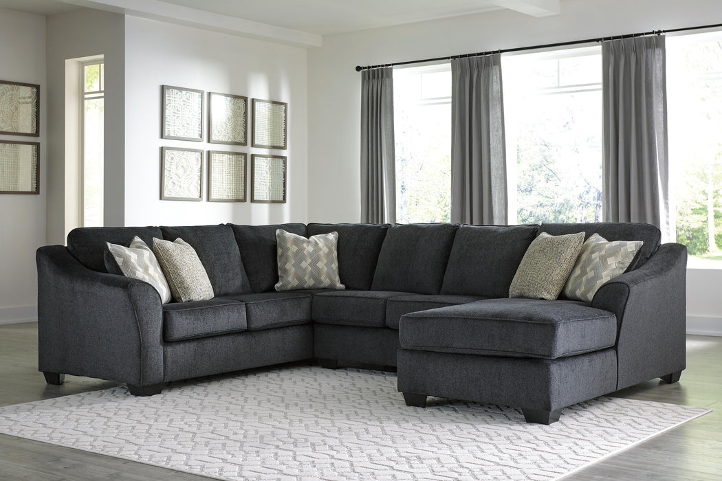Eltmann Slate Eltmann 3-Piece Sectional with Chaise