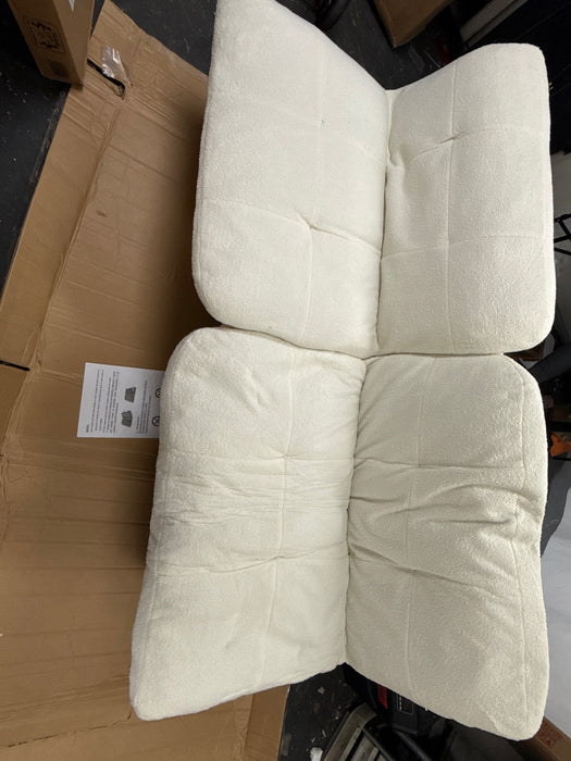 Mainstays Camden Cozy Futon, Cream Boucle Fabric, 72" - new