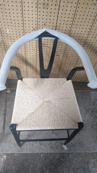 Better Homes & Gardens Springwood Wishbone Metal Counter Bar Stool, 4 Pack, Black Color for Indoor - open_box