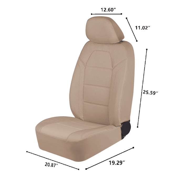Auto Drive 2 Piece Truck Seat Cover Santos, Jacquard Tan - Universal Fit, 2202SC305 - open_box