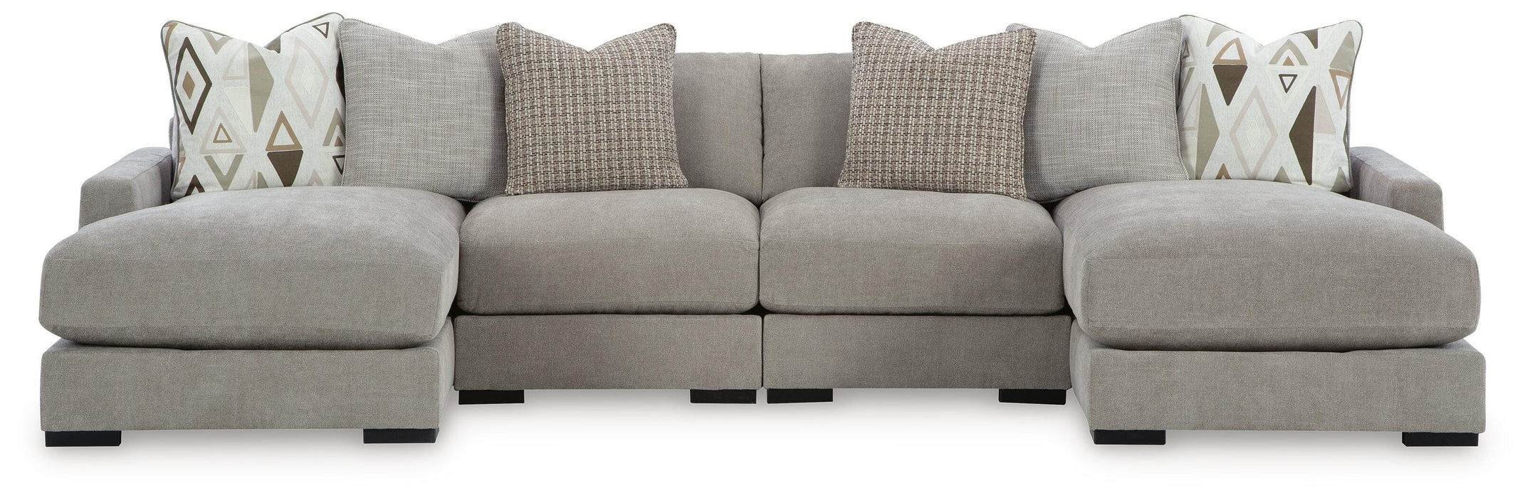 Aslan Court Flax Aslan Court 4-Piece Sofa Pit Sectional