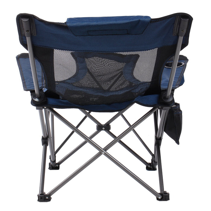 Camping Lounge Chair Portable Reclining Camping Chair Folding Camping Chair with Footrest,Headrest & Storage Bag,Mesh Recliner with Backpack, 300lbs Weight Capacity - display_model