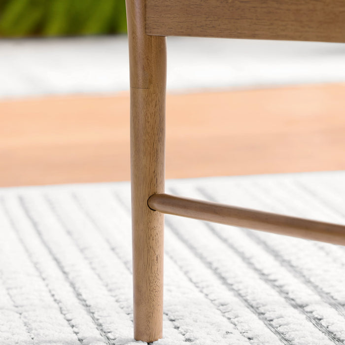 My Texas House Laurel Dining Chairs with Woven Seagrass Seat, Warm Brown, 2 Pack - open_box