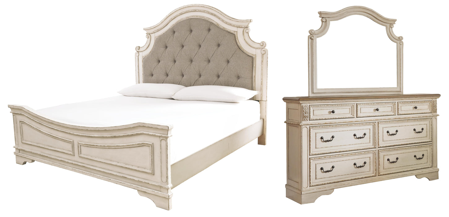 Realyn Chipped White Panel Bedroom Collection