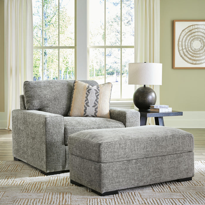 Dunmor Graphite Dunmor Chair and Ottoman