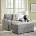 Dunmor Graphite Dunmor Chair and Ottoman