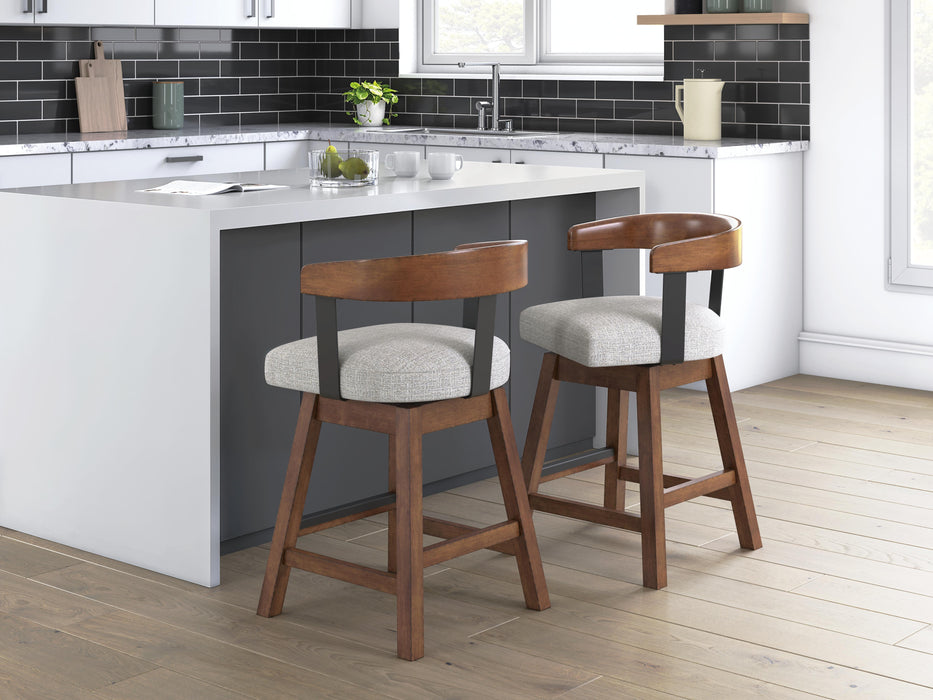 Ralene Medium Brown UPH Swivel Barstool (Priced Per Item, Must Order 2, 4, 6, or 8)